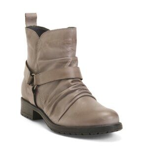 MIZ MOOZ Graphite Made In Portugal Leather Paolo Booties